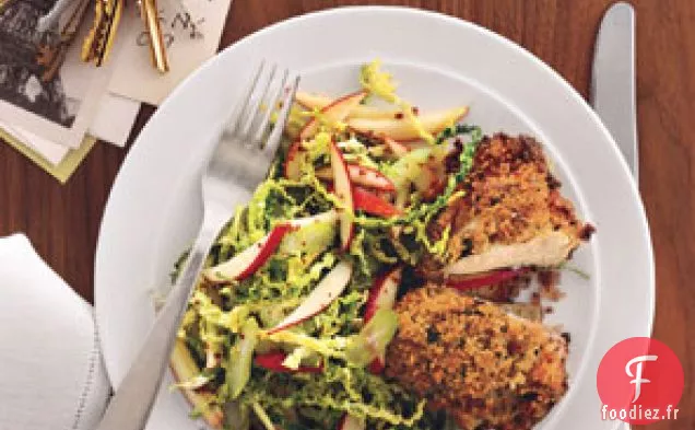 Poulet Non Frit Au Chou et à la Salade de Pommes