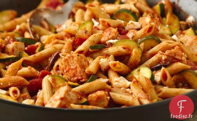Poulet et Pâtes Maigres à la Méditerranéenne
