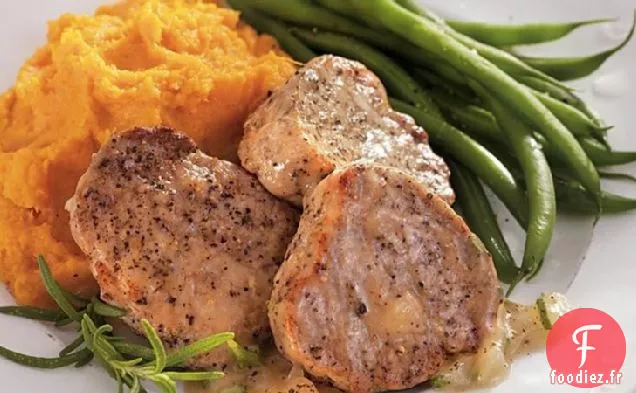 Médaillons de Porc avec Sauce au Cidre de Pomme