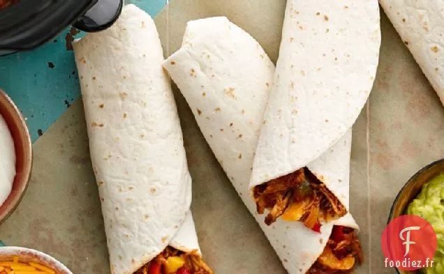 Fajitas de Porc Effiloché Grillées à la Mijoteuse