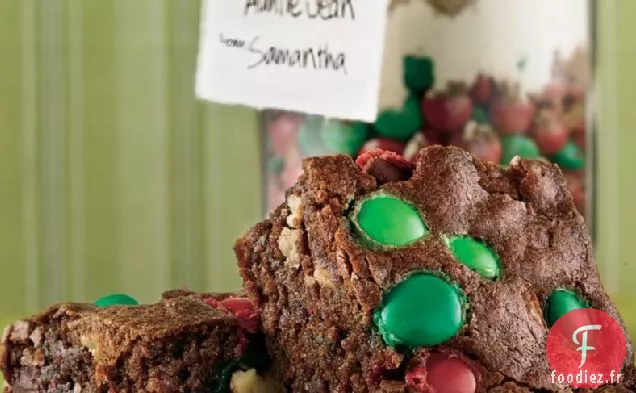 Mélange de Brownie aux Bonbons de Noël