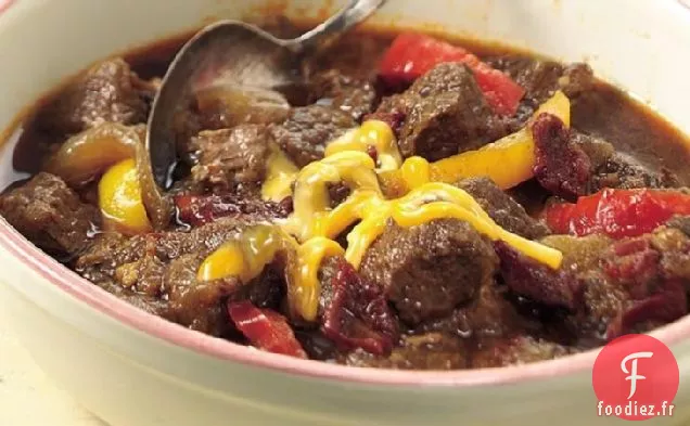 Chili à la mijoteuse Texas Chuck Wagon
