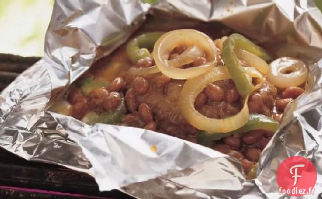 Paquets de Haricots Grillés et de Hamburgers du Vieux-Ouest