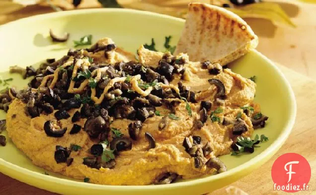 Tartinade de Tapenade d'Houmous et d'Olives