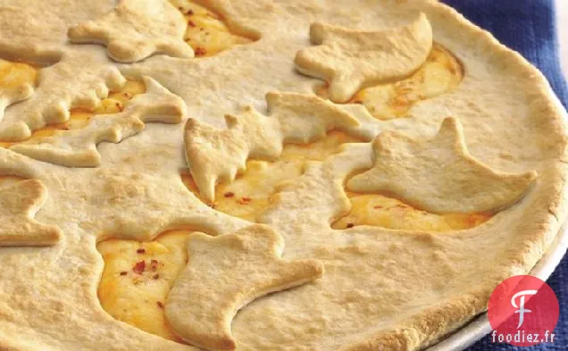 Pizza au Fromage d'Halloween à Double Croûte