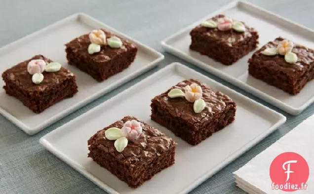 Brownies aux Fleurs Printanières