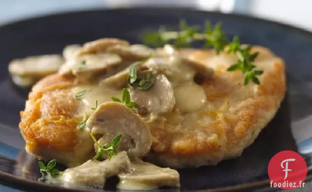 Poulet de Dijon Étouffé aux Champignons