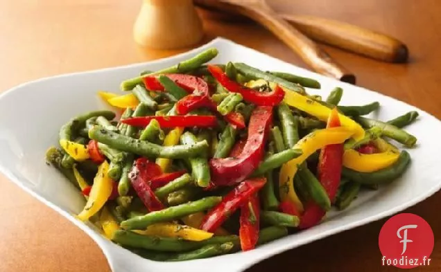Haricots Verts aux Poivrons Colorés (Taille de la foule)