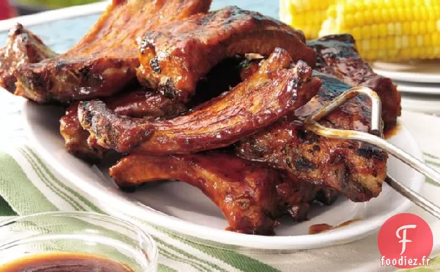 Côtes Grillées à la Sauce Barbecue au Cola aux Cerises