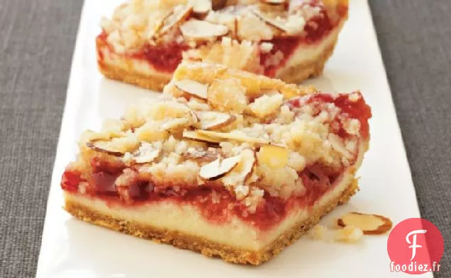 Barres de Gâteau au Fromage aux Cerises