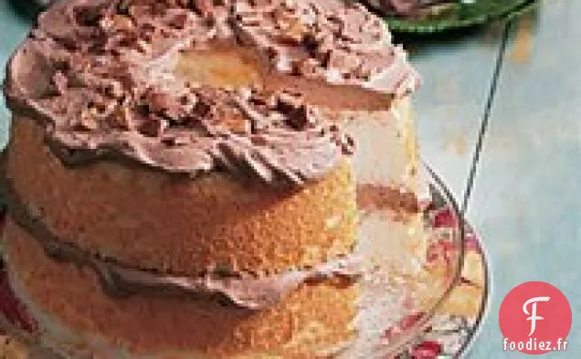 Gâteau d'Ange de Barre Chocolatée Faible En Gras