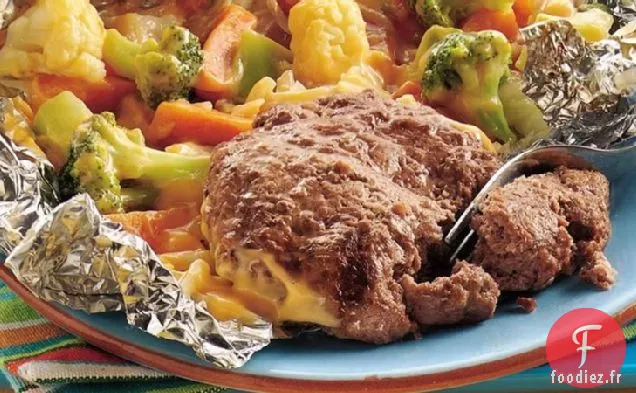 Paquets de Légumes Hamburgers Grillés