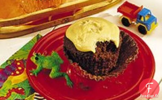 Cupcakes au Brownie avec Glaçage au Beurre d'Arachide