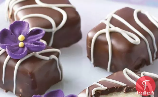 Bouchées de Cheesecake Au Chocolat et aux Amandes