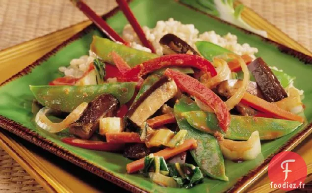 Légumes Chinois Cuits à la vapeur avec du Riz Brun