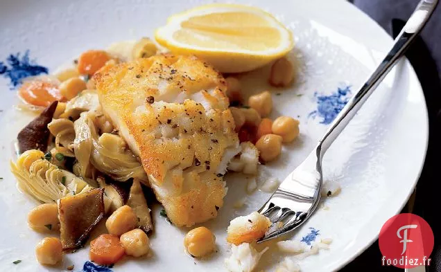Morue aux Artichauts et Pois Chiches
