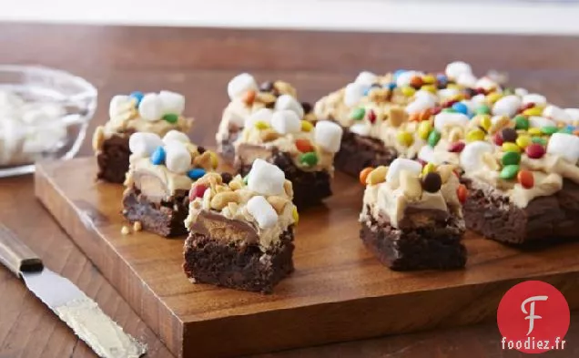 Brownies Au Beurre d'Arachide à Trois Morceaux de Chocolat