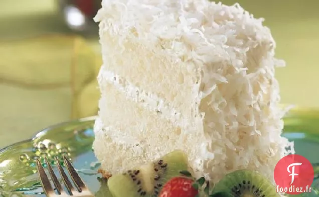 Gâteau d'Ange à la Noix de Coco et au Citron Vert