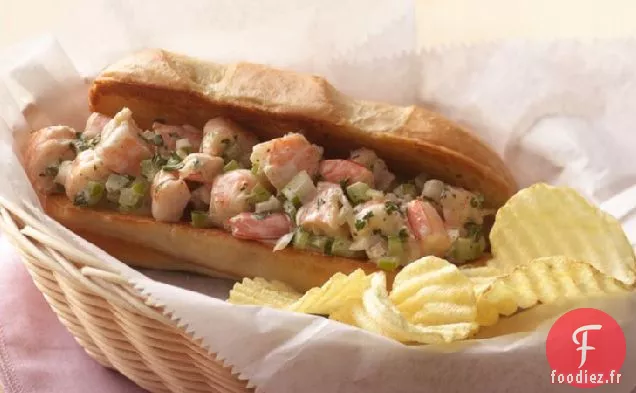 Rouleaux de Crevettes à la Nouvelle-Angleterre avec Mayonnaise aux Herbes au Citron