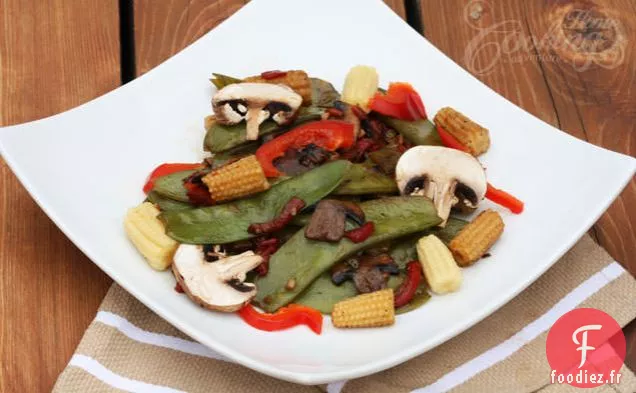 Pois Mange-Tout Aux Champignons