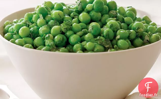 Pois Frais à la Menthe et Oignons Verts