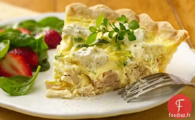 Quiche au Poulet aux Herbes et au Brocoli