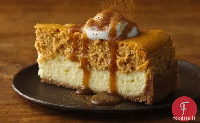 Gâteau au Fromage à la citrouille avec Sauce au Caramel