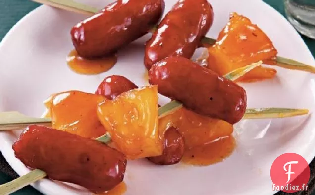 Saucisses Cocktail Glacées à l'Ananas à la Mijoteuse