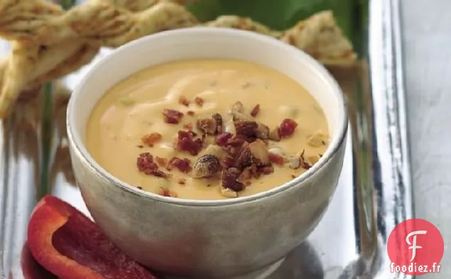 Trempette aux Amandes Fumées, Cheddar et Bacon