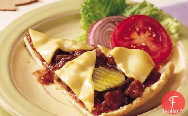 Pizza au Cheeseburger au Barbecue