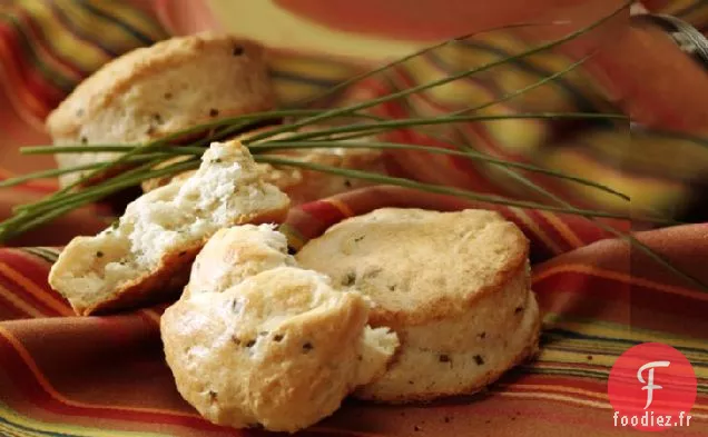 Biscuits à la Crème Sure et à la Ciboulette