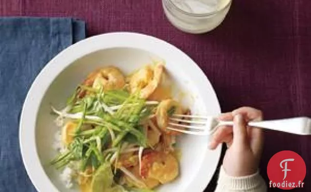 Crevettes Au Curry Et Pois Mange-Tout