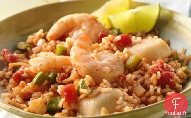 Paquets de Jambalaya de Fruits de Mer Grillés