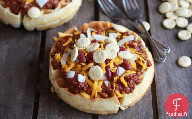 Gaufres à la Bière à la Citrouille au Chili de Cincinnati