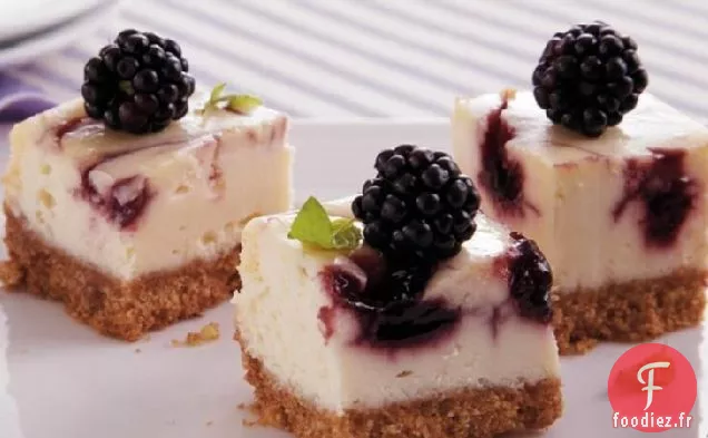 Bouchées de Gâteau au Fromage aux Mûres