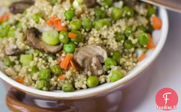 Champignons Et Petits Pois Avec Vinaigrette Au Miso Quinoa