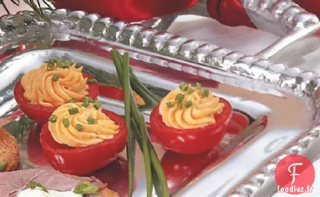 Tomates Cerises Farcies au Cheddar et au Bacon