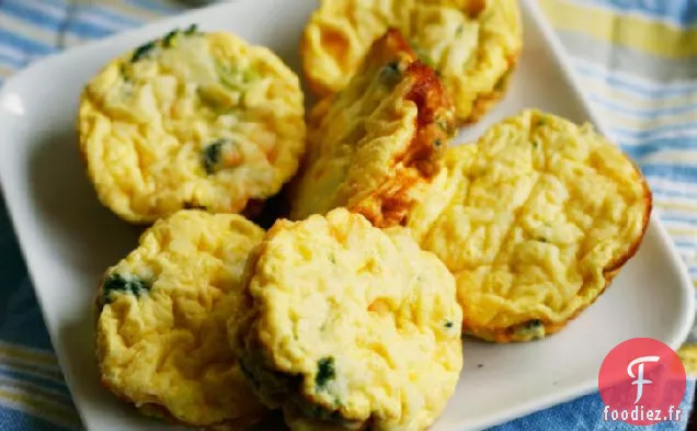 Mini Frittatas au Brocoli et au Cheddar