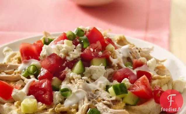 Pitas de Poulet à Visage Ouvert