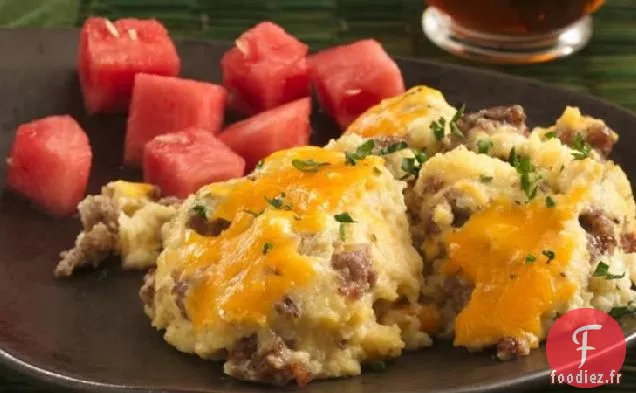 Casserole de Gruau de Saucisse et de Fromage (Relooking)
