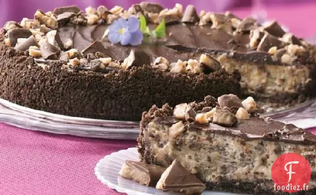 Gâteau au Fromage au Caramel aux Pépites de Chocolat