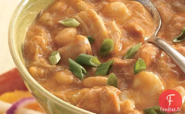 Chili de Poulet Blanc à la Mijoteuse avec Hominy
