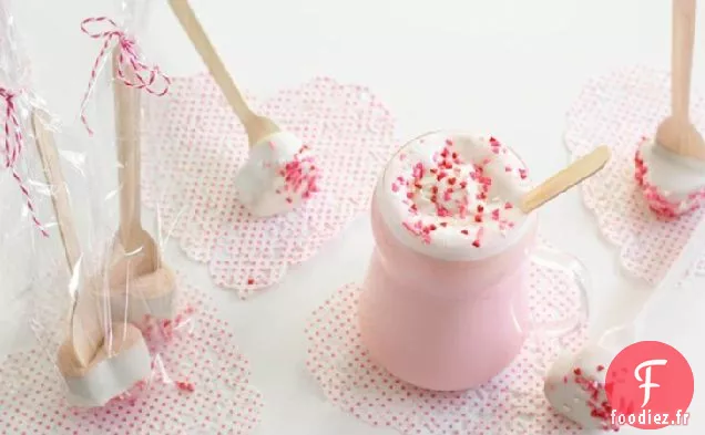 Chocolat Chaud à la Fraise-sur-un-bâton