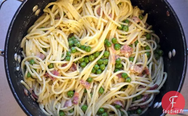 Spaghetti Carbonara Aux Petits Pois