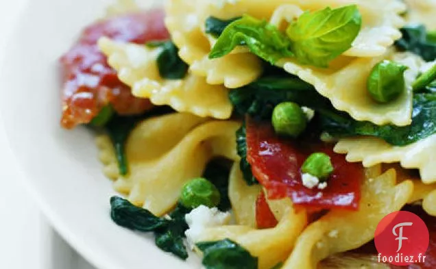 Farfalle aux Épinards et Petits Pois