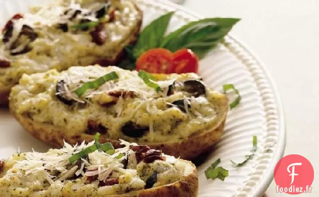Pommes de terre Farcies au Pesto et Tomates séchées au Soleil