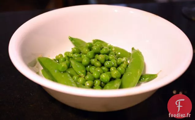 Dîner Ce Soir : Petits Pois Verts Et Petits Pois Sucrés Dans Une Vinaigrette Au Sésame