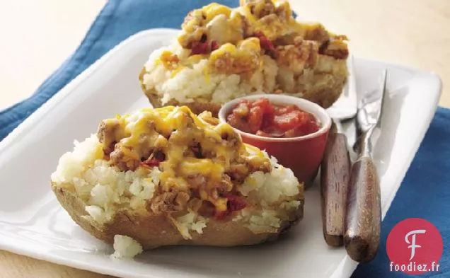 Pommes de Terre Tex-Mex Garnies de Bœuf