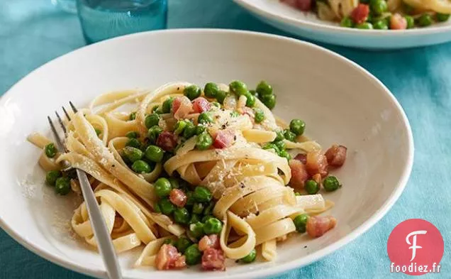 Pâtes, Pancetta et Petits Pois