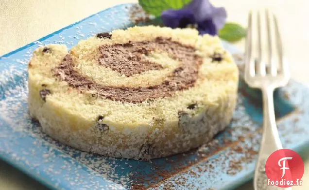 Rouleau de Gâteau Fourré Au Chocolat